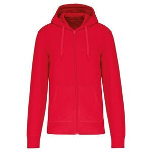 Kariban Mens Eco Friendly Full Zip Hoodie / Red